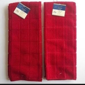 Two New Red Hand Towels